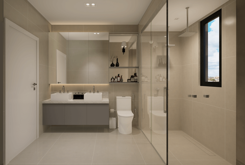 Banheiro Suíte - Apartamento Essence 360 - 1